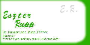 eszter rupp business card